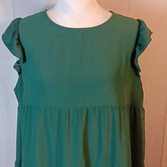 Kirundo Green Aline Swing Tier Dress - Picture 3 of 9